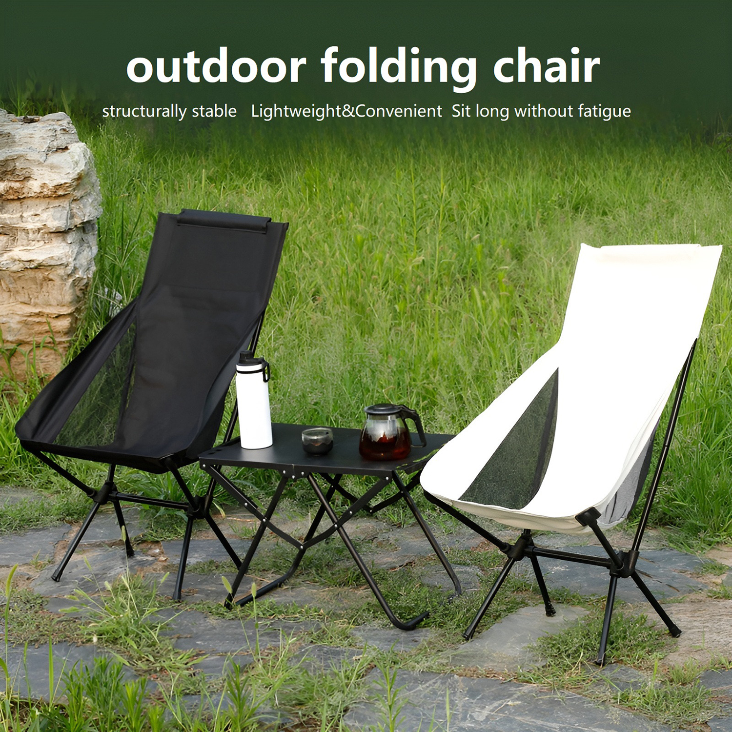 Foldable Camping Chairs Set Li - Outdoor Furniture Deals ulasan dan harga