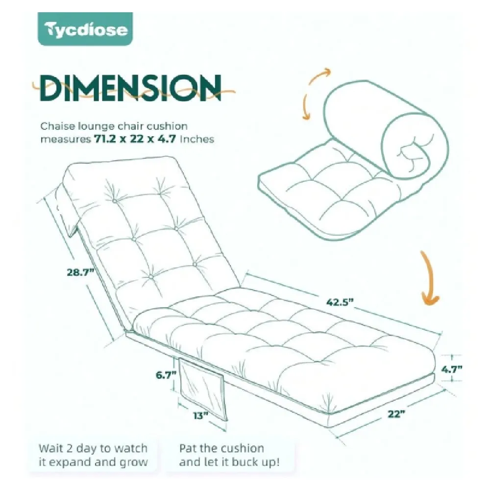 Chaise Lounge Chair Cushion, 7 - Outdoor Furniture Cushions 22 X 22 ulasan dan harga