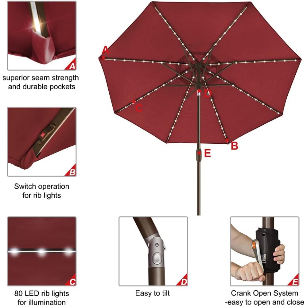 USA 10-Year-Non-Fading Solar 9 - Outdoor Furniture Year Round ulasan dan harga
