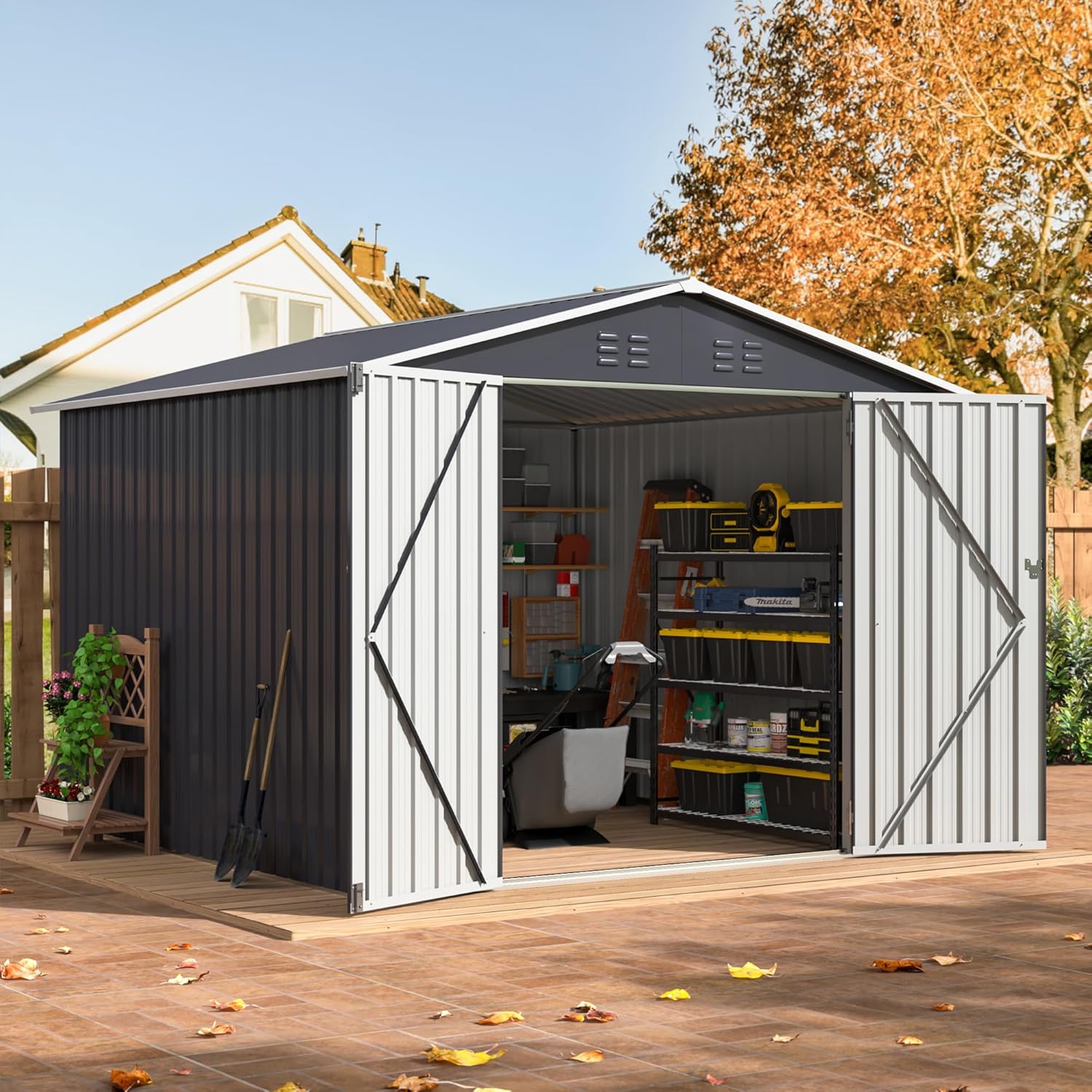 8x8 FT Outdoor Storage Shed, U - Outdoor Furniture Sales ulasan dan harga