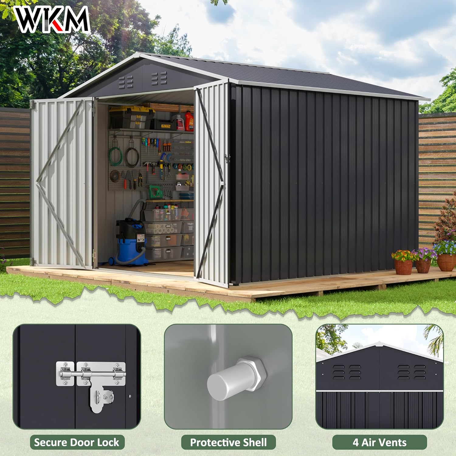 8x8 FT Outdoor Storage Shed, U - Outdoor Furniture Sales ulasan dan harga